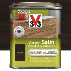 Vernis V33 Meubles et Boiseries Satin Ébène