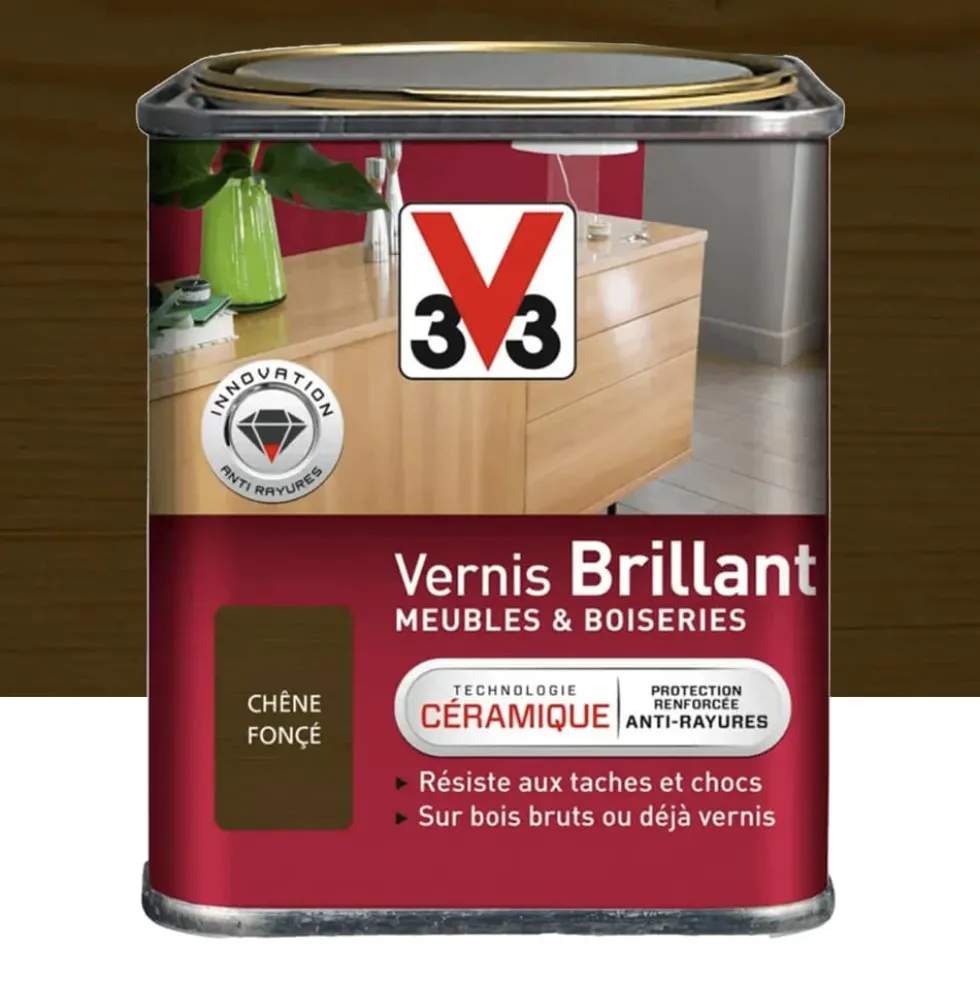 Vernis V33 Meubles et Boiseries Brillant Chêne foncé