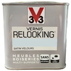 V33 Vernis Relooking Gris Galet Satin Velours